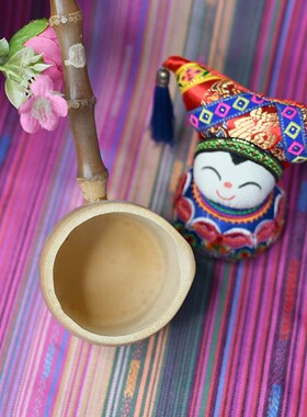 广西壮族风情壮乡宴 竹子酒勺 天然竹杯民族特色竹酒舀酒提子