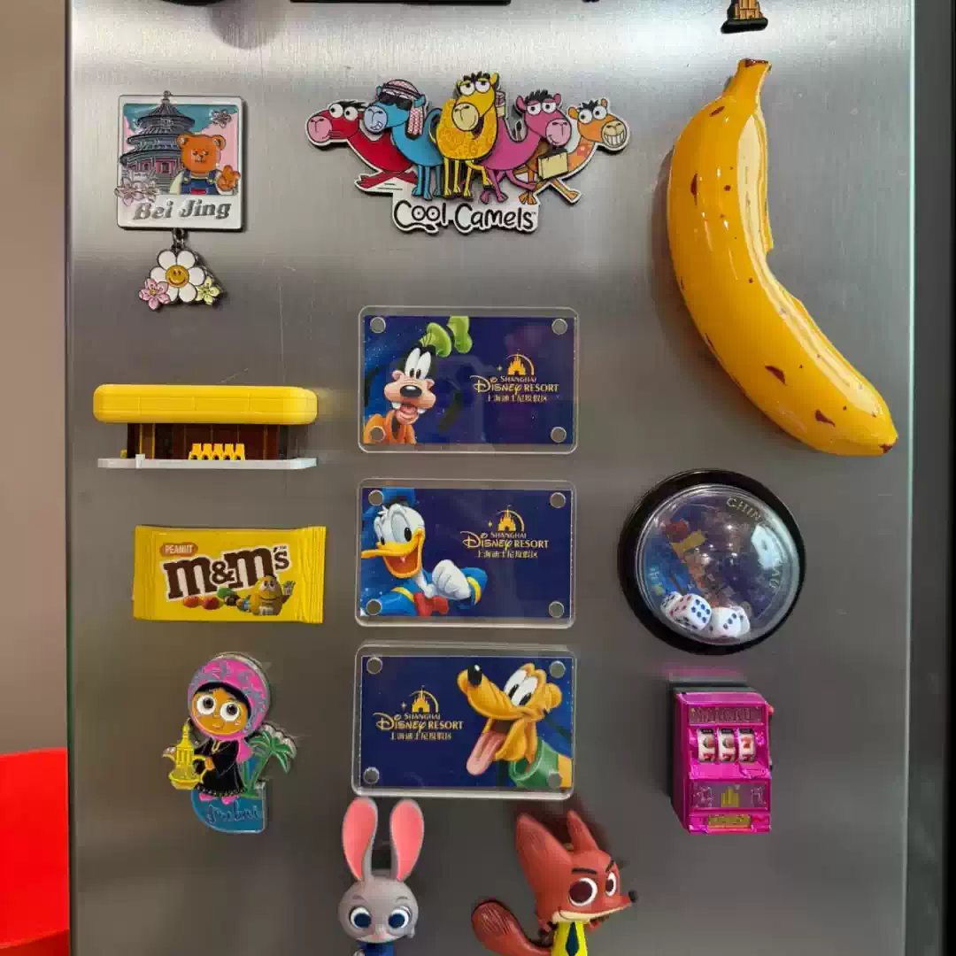 游乐场门票冰箱贴透明3寸亚克力拍立得磁吸相框diy展示小卡冰箱贴 - 图1