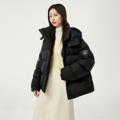 坦博尔加厚保暖羽绒服女连帽