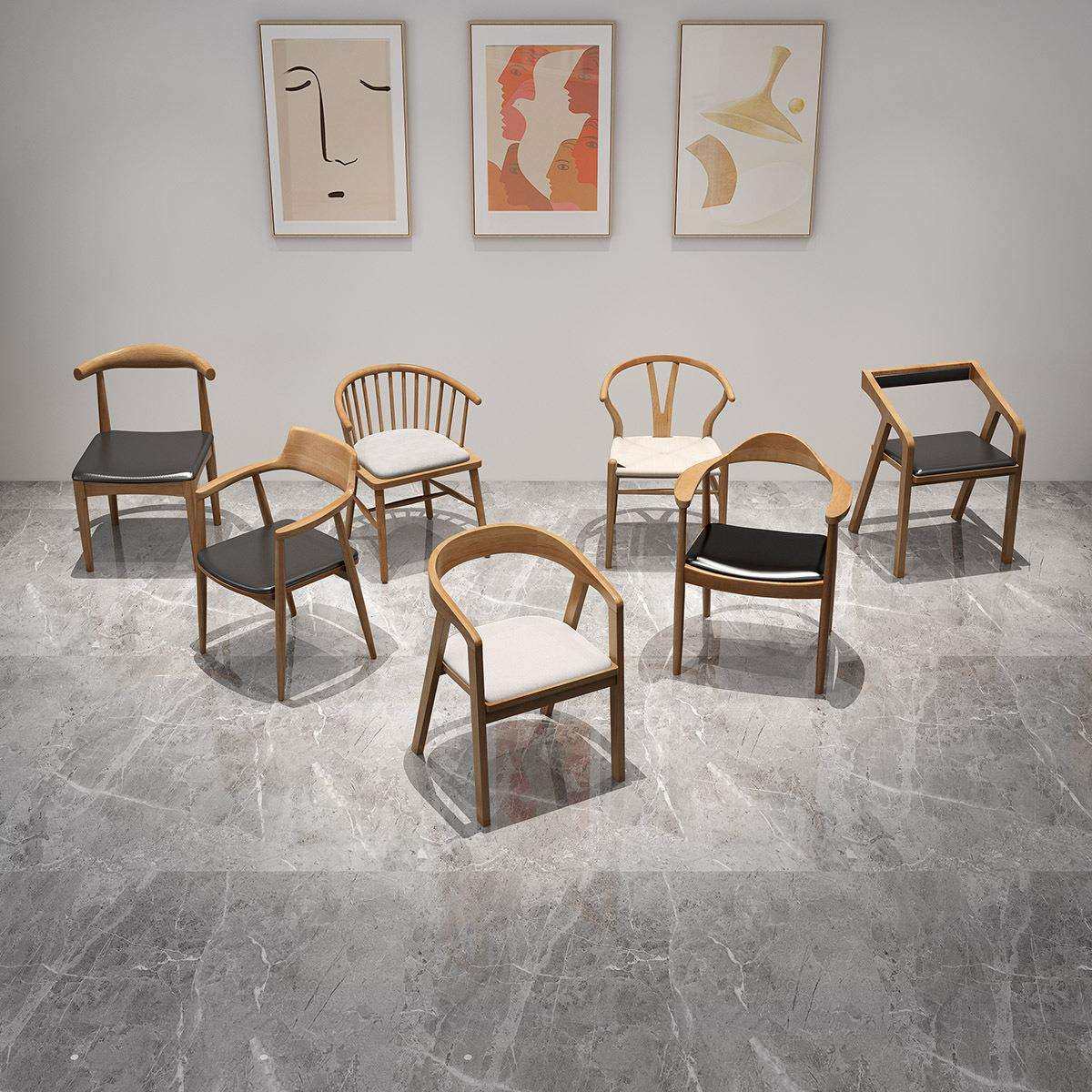 北欧家用实木椅子简约靠背椅卧室书房书椅电脑椅办公学习椅带扶手,淘宝优惠券,粉丝福利购,淘宝优惠卷