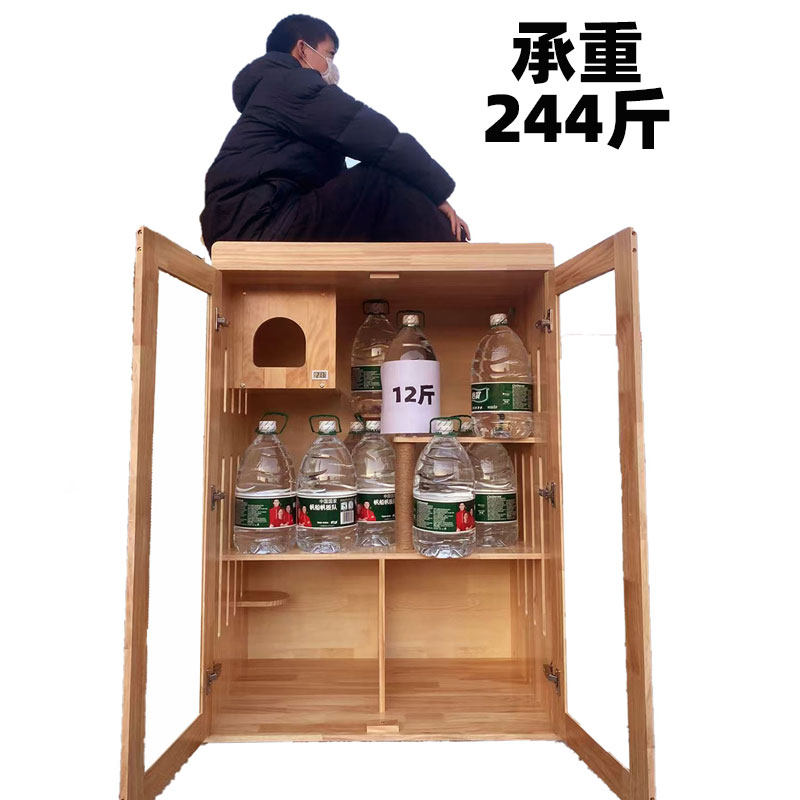 【纯实木】猫别墅猫柜 家用室内超大自由空间猫窝 养猫专用猫笼子 - 图1