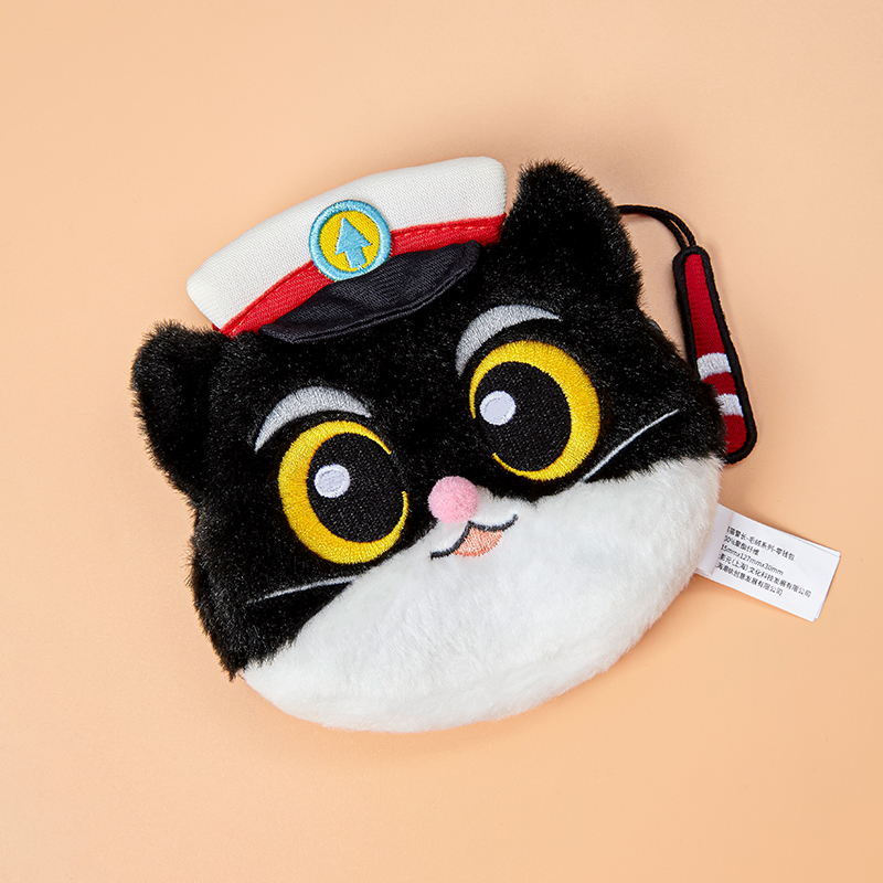 上美影黑猫警长毛绒系列零钱包耳机套原创IP生日礼物伴手礼送朋友