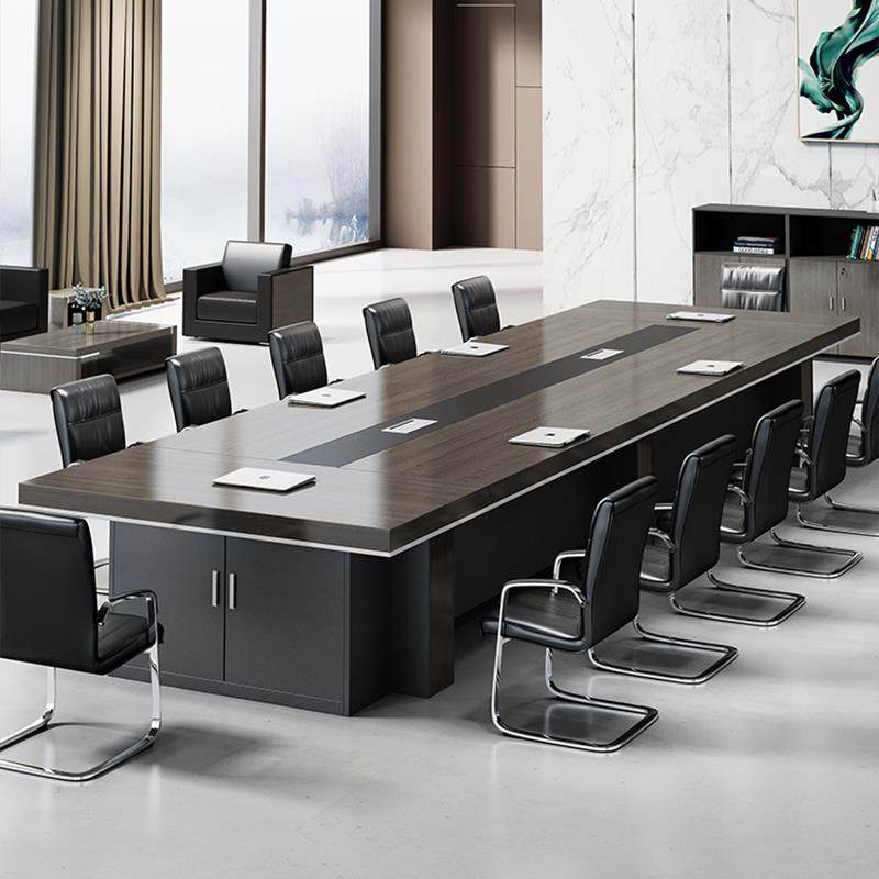 会议桌长桌会议室桌椅组合长条桌简约现代大型培训洽谈桌办公家具