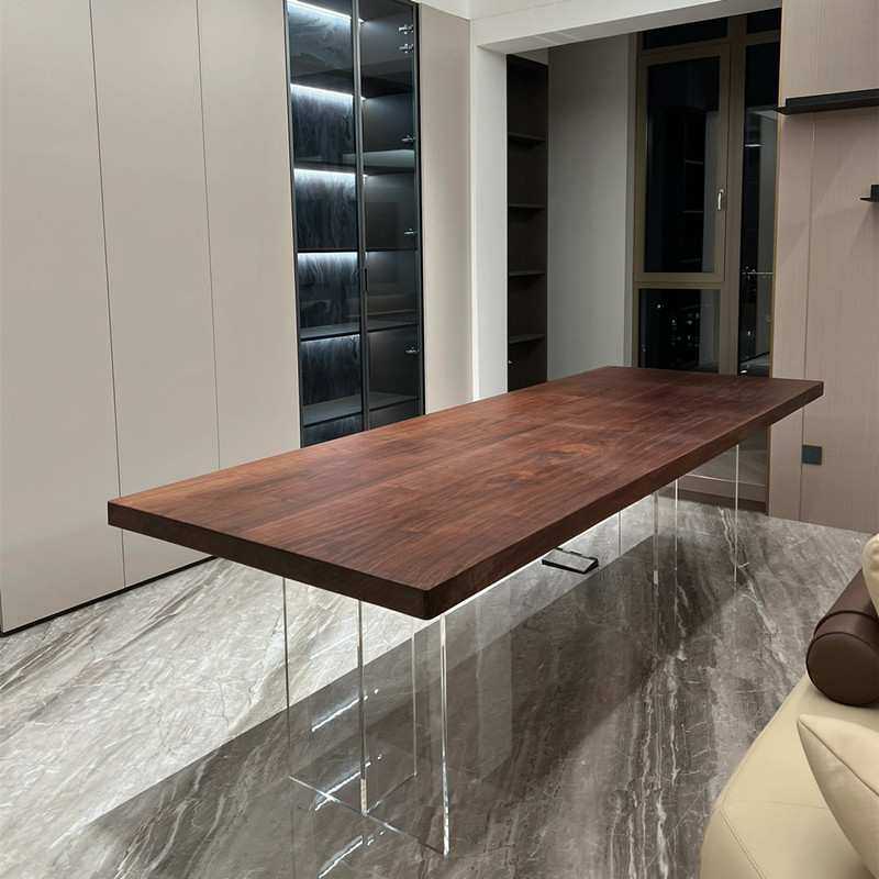 轻奢现代简约北美黑胡桃木茶台意式极简茶桌椅组合别墅客厅设计师,淘宝优惠券,粉丝福利购,淘宝优惠卷