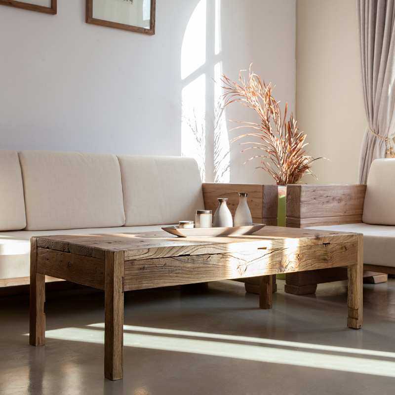 古朴年代简易老榆木茶桌榆木老门板北欧原木茶几,淘宝优惠券,粉丝福利购,淘宝优惠卷