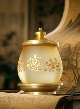 佛堂前上供水杯圣水杯室内家y用摆件水琉璃财神净水杯酒杯敬神台