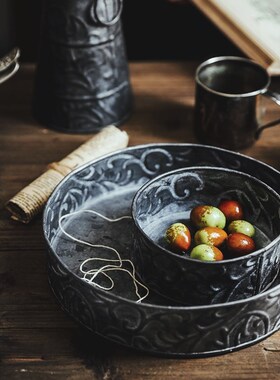 复古做旧铁艺套装 花瓶摆件 静物拍H照摄影道具【二店道具铺】