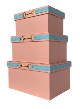 橙色样板房间装饰盒摆件软装收纳箱D衣帽间皮质储物盒整理箱展示