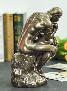 思想者沉a思者思考艺术品工艺品家居装饰品雕塑古铜色人物创意摆
