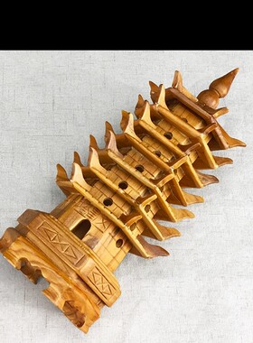 桃木文昌塔13层十三层九层木头的办公室书O房书桌装饰工艺品摆件