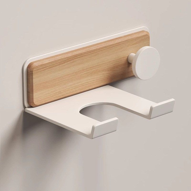 卫生间吹风机置物架免打孔收纳电吹风挂I架吹风筒支架榉木浴室架,淘宝优惠券,粉丝福利购,淘宝优惠卷