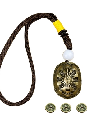 国潮文玩好运龟壳龟龟卜趣味解压玩具占龟三才手把件挂件龟甲摆件