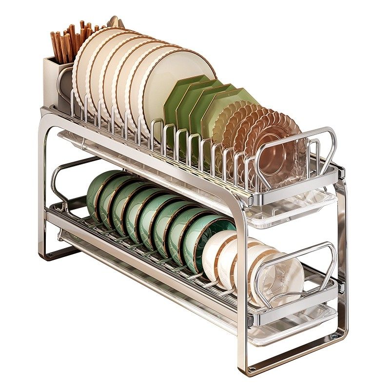 厨房抽拉碗碟收纳架橱柜碗盘抽屉式拉篮碗碟子盘子碗架沥水置物架,淘宝优惠券,粉丝福利购,淘宝优惠卷