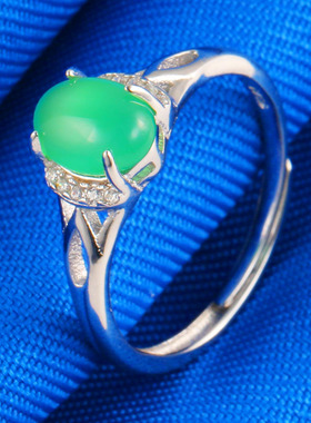 铂金PT950镶玉戒指，送妈妈老婆