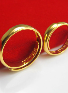 永不掉色黄金戒指9999足金成色