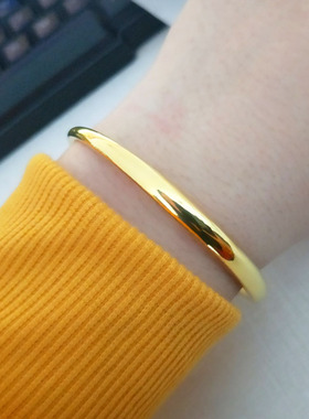 送妈妈送婆婆黄金手镯9999足金