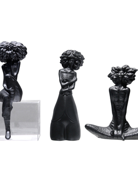 北欧轻奢陶瓷人物摆件创意家居客厅玄关个性女人体雕塑艺术品摆设