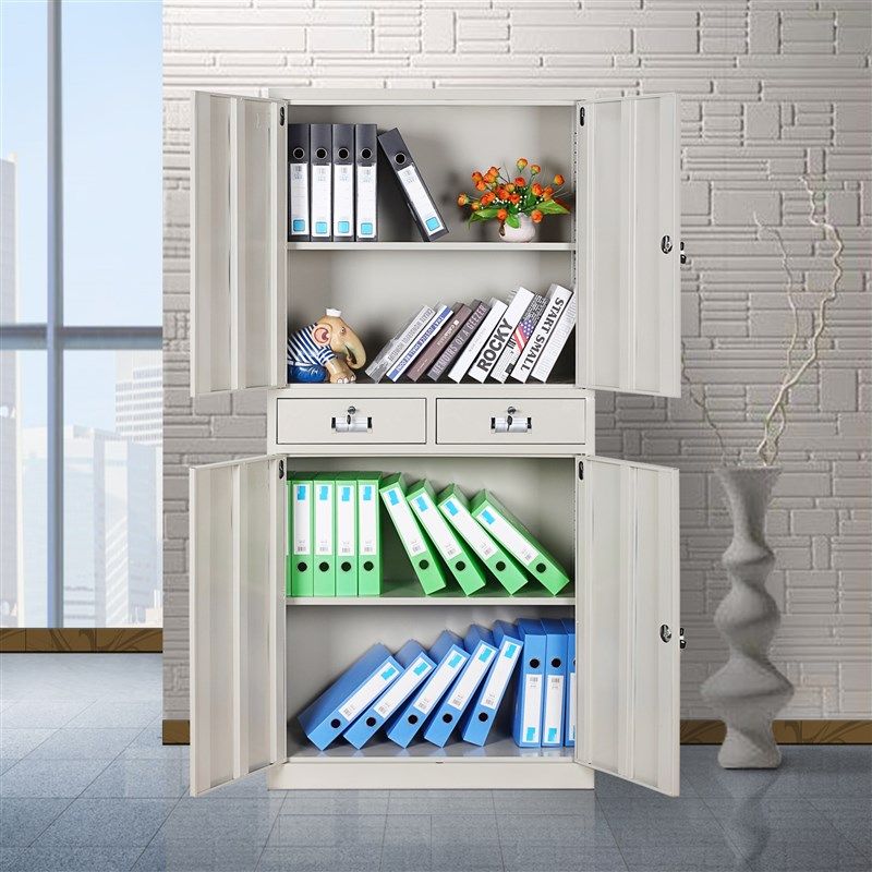 中二斗钢制办公文件柜简易资料柜a4抽屉式带锁分层收纳铁皮的柜子,淘宝优惠券,粉丝福利购,淘宝优惠卷