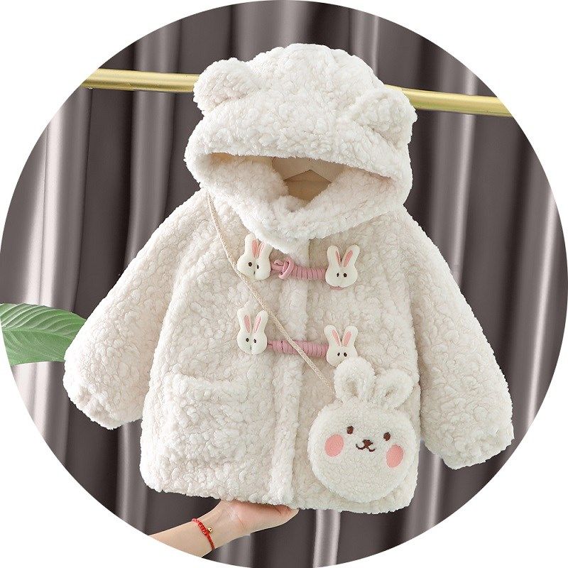 女童外套秋冬款婴儿加绒上衣保暖棉服小女孩冬装大衣女宝宝毛毛衣,淘宝优惠券,粉丝福利购,淘宝优惠卷