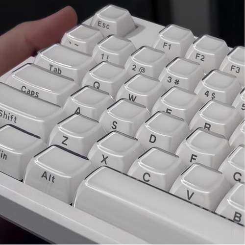 XVX水晶果冻白色侧刻PC键帽OEM高度wooting迈从Ace68 wooting60 - 图2