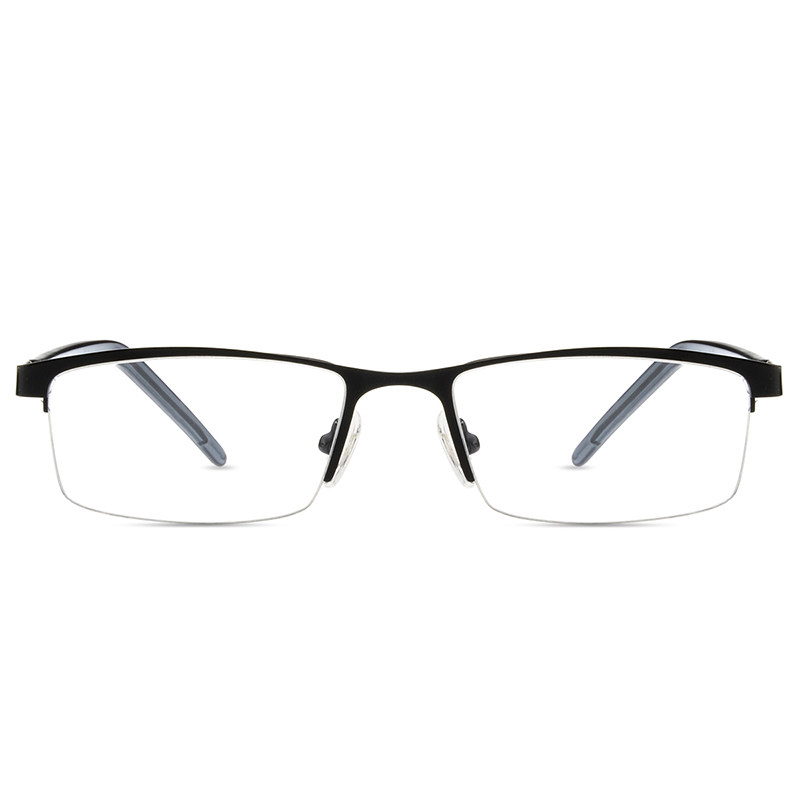 Firmoo商务半框近视眼镜复古方形防蓝光时尚简约光学眼镜可配镜片 - 图2