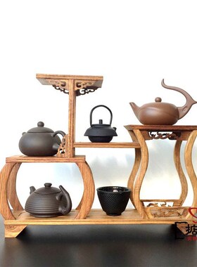 红木工艺品花梨木小博古架实木多C宝阁紫砂茶壶茶具架仿古董架摆