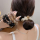 Style headband mesh pleated organza rhinestone hair tie