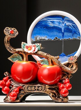 高级感柿子吉祥蕴意家居装饰品 前台高颜值家用入门玄关搭配摆件