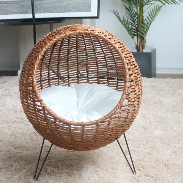 透气藤编猫窝四季通用半封闭式猫咪秋冬保暖宠物窝猫别墅宠物用品,淘宝优惠券,粉丝福利购,淘宝优惠卷