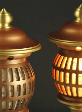 速发佛前长灯灯纯铜莲花灯用佛台灯灯神灯明家供插电一对