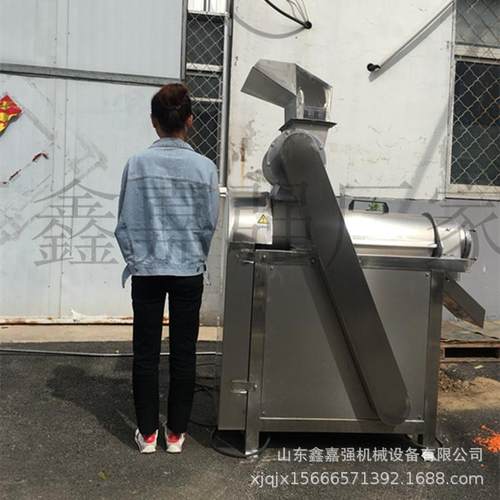 大型生姜破碎打汁机渣汁分离杨梅桃去核打浆机工业螺旋榨汁机 - 图2