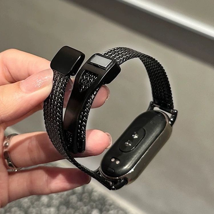 麦穗金属表带适用小米10表带新款8/9nfc通用磁吸扣腕带手环替换带 - 图1