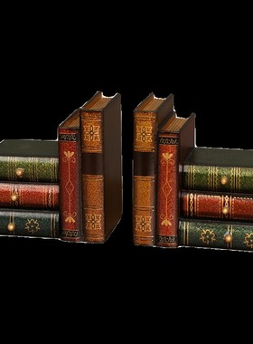 创意复古桌面书挡摆件书房书架办公室装饰品M书本夹书立架书靠摆