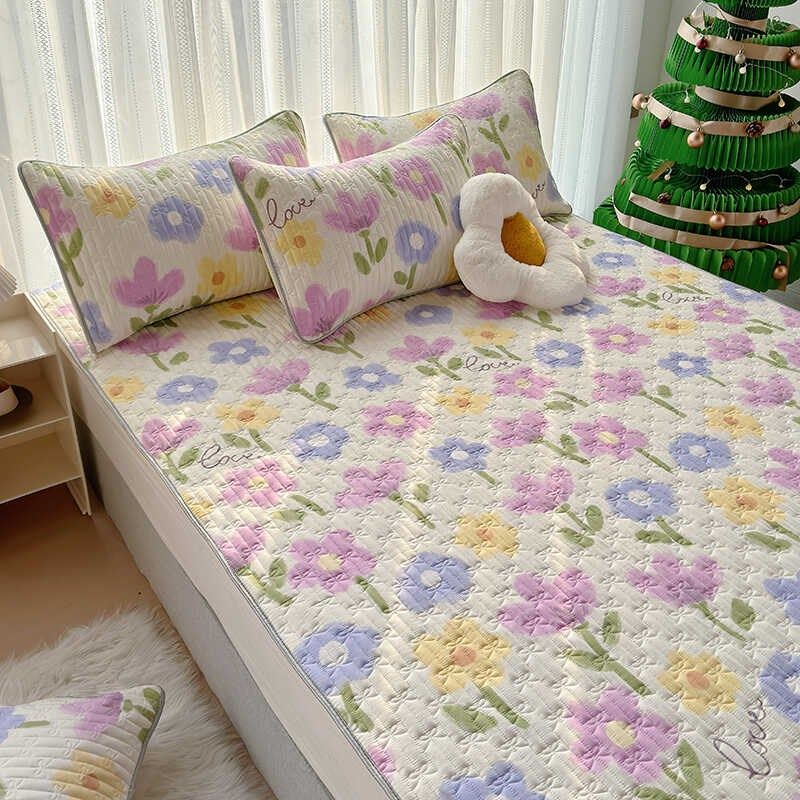 全棉纯棉软床垫夹棉绗缝床盖三件套榻榻米床垫床护X垫地毯垫折叠,淘宝优惠券,粉丝福利购,淘宝优惠卷