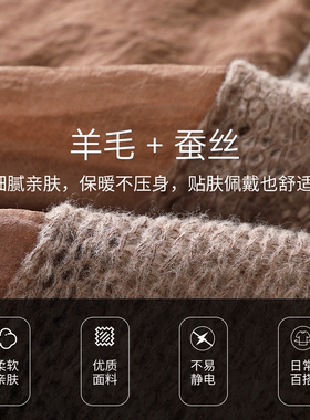 时痕老钱风镂空羊毛桑蚕丝围巾