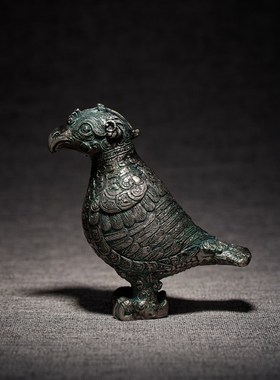 河北博物院国宝回家子乍弄鸟尊摆件博物馆纪P念文物文创礼品树脂