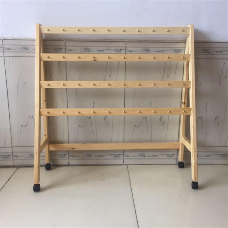 幼儿园毛巾架幼儿园实木t木制毛巾架儿童实木毛巾架可移动毛巾架 - 图1