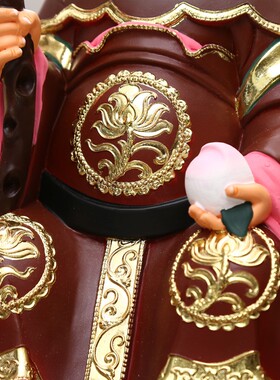 速发新妈彩绘黑老太太神像黑老太黑款妈保奶仙像胡三太爷太家树脂