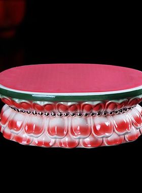 陶瓷观音座佛座莲花座佛像底座供奉佛像垫佛台礼家佛具加高垫摆件