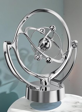 新款地球永动仪 桌面模型旋转磁性摇摆器天体仪轨道摆件usb装饰品