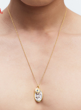 永恒的夏天S925银钱币吊坠项链