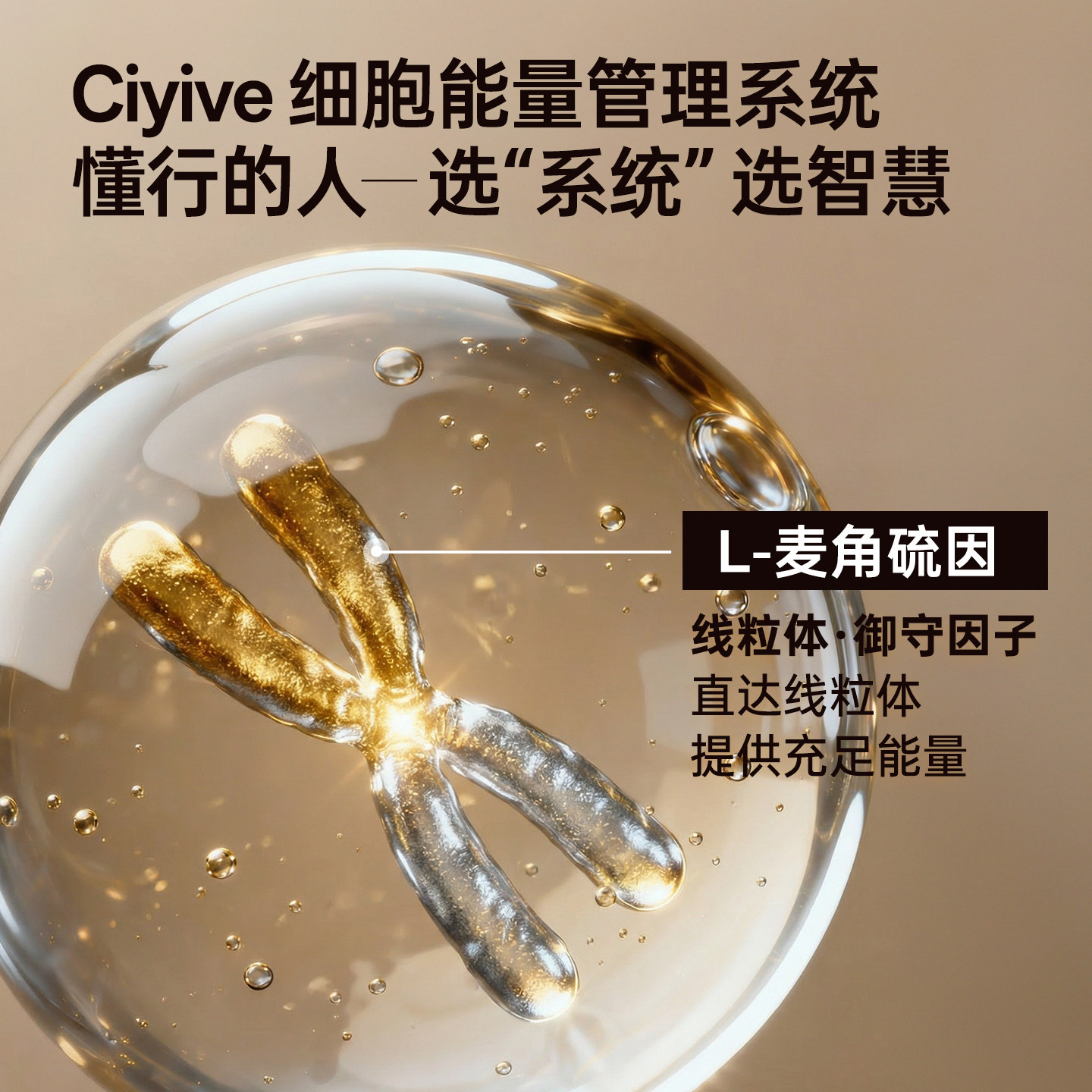 Ciyive麦角硫因时光瓶EGT胶囊美国进口PQQ焕颜年轻态正品旗舰店