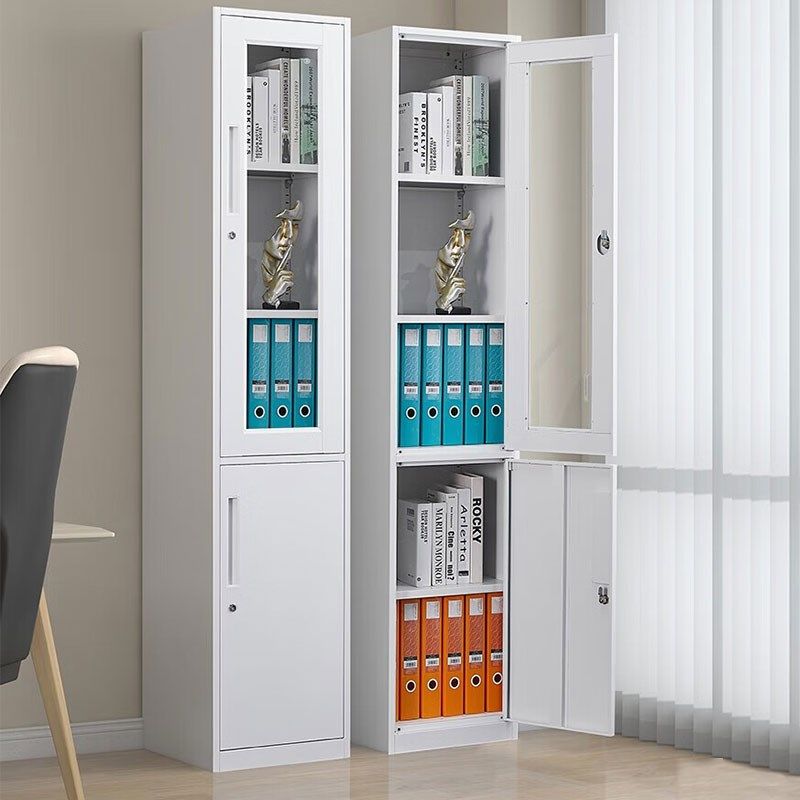 单门办公文件f柜40公分宽钢制书柜员工资料柜玻璃门柜带锁铁皮柜,淘宝优惠券,粉丝福利购,淘宝优惠卷