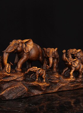 大象摆件客厅电视柜隔断柜家居A装饰摆设工艺品办公室开业乔迁送