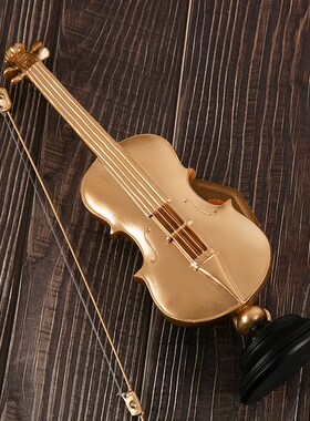 欧式轻奢乐器小提琴树脂音u乐艺术品摆件办公室客厅创意模型装饰