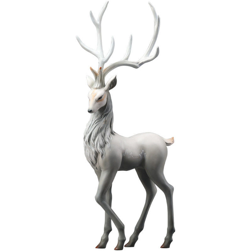 轻奢麋鹿客厅大型k落地摆件电视柜旁边家居装饰品乔迁新居开业送,淘宝优惠券,粉丝福利购,淘宝优惠卷