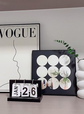 速发风镜子卧饰画摆件玄关客厅妆室梳装台高级感小众摆台画