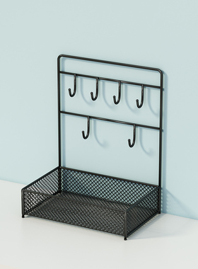 速发玄关收纳摆件户入进门挂钩饰品收纳鞋盒柜创意桌面置物架