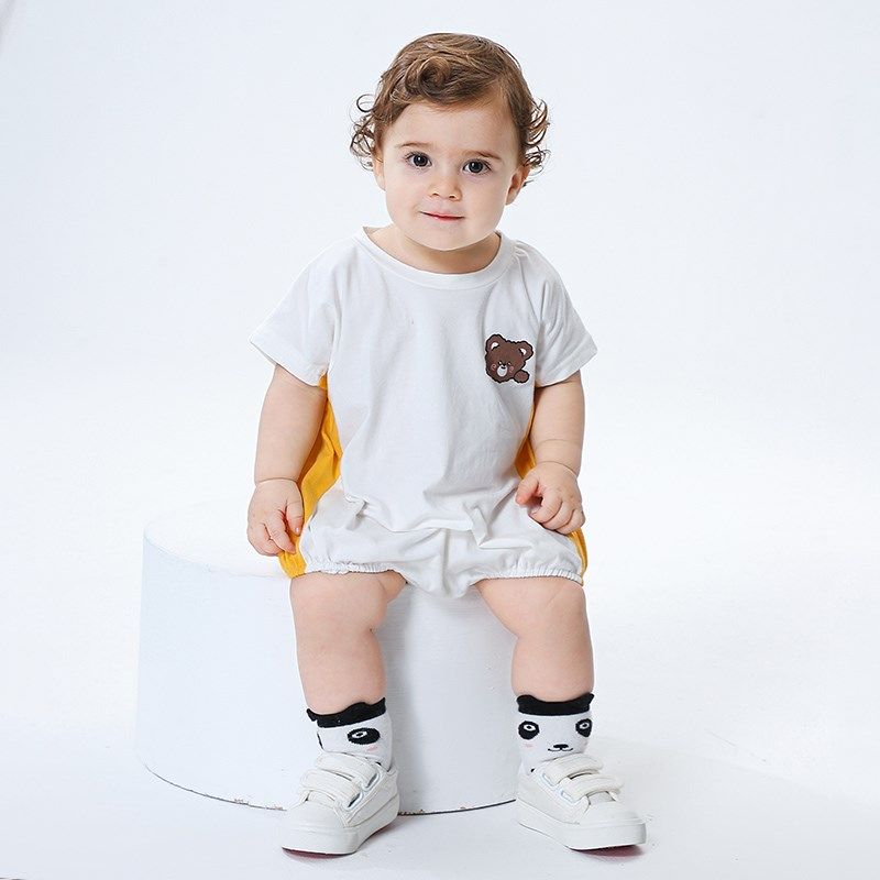 婴儿衣服夏季短袖套装纯棉薄款男女宝宝分体两件套儿童夏装套装潮,淘宝优惠券,粉丝福利购,淘宝优惠卷