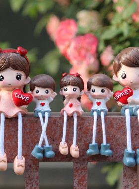 卧室客厅房间酒柜儿童房家装饰品摆D设创意吊脚娃娃家居小摆件四